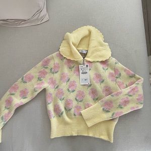 Knit floral Zara sweater